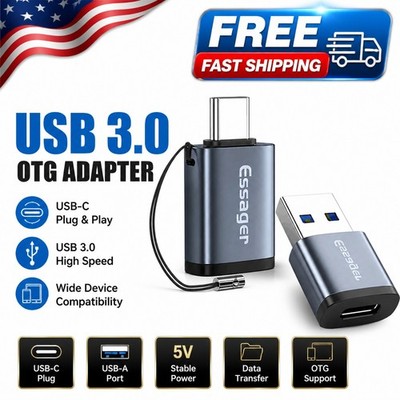 Essager USB 3.0 Type-C OTG Adapter Type-C Male to Female Converter Connector