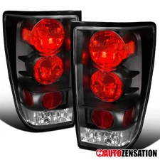 Fit 2004-2015 Titan Pickup Black Tail Lights Rear Brake Lamps Left+Right 04-15