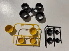 Model Car Parts - AMT Porsche 959 Wheels Tires Brake Vents ONLY 1/25 Kit bash