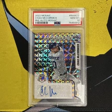 2022 Panini Mosaic Chas McCormick Rookie Auto Prizm Refractor Psa 10 Gem Mint