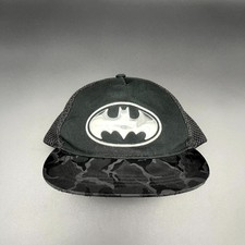 Youth Batman Hat Boys One Size Black Trucker Cap Mesh Snapback Outdoor