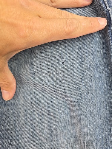 Levi's Silver Tab Jeans Mens Fit 36x27 Blue Distressed True Boot Straight - Picture 10 of 17
