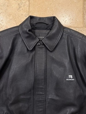 Balenciaga Demna Sport B Taxi Blouson Leather Bomber Jacket | eBay