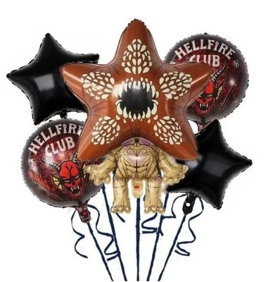 Stranger Things Party Hellfire Club Demogoron Folienballons 5er Set