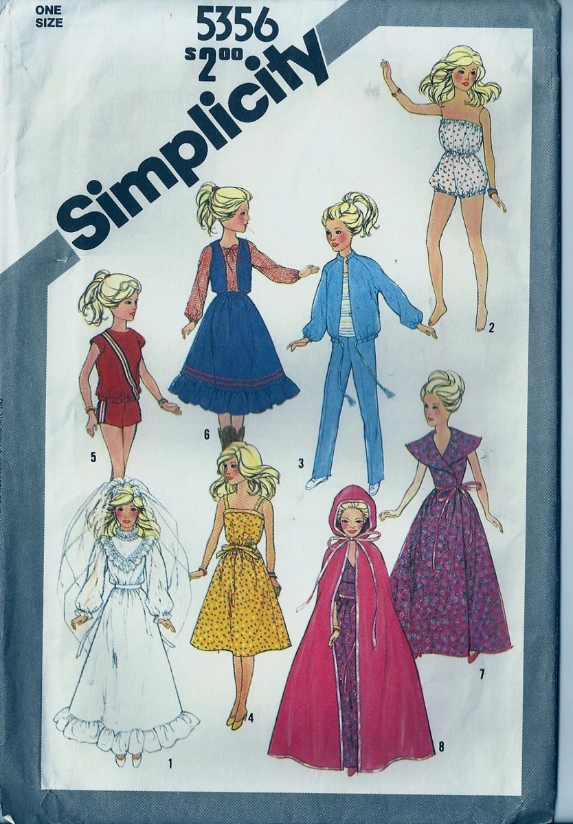 Simplicity Sewing Pattern 5356 Barbie 11 1 2