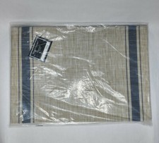 Home Concepts Placemat 13" X 19" Easy Care Woven Striped Placemats Lot Of 17