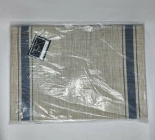 Home Concepts Placemat 13" X 19" Easy Care Woven Striped Placemats Lot Of 17