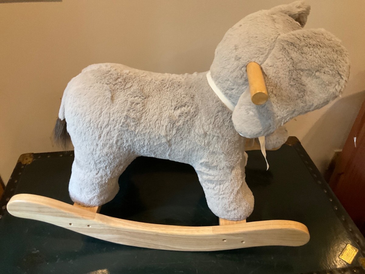 Pottery Barn Kids Elephant Critter Plush Rocker Toy