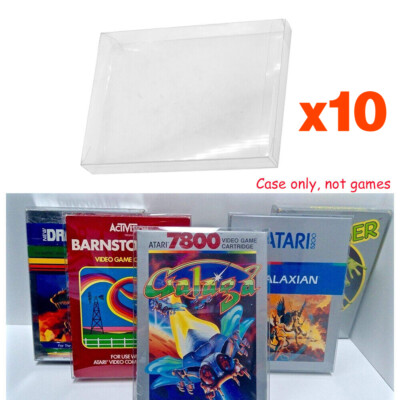 10x Box Protectors For ATARI 2600 / 5200 / 7800 Video Games Clear Display Cases
