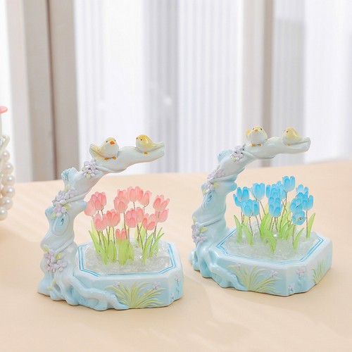 Anniversary Night Light Easter Decoration Handmade Tulip Simulation Flower - Picture 4 of 13