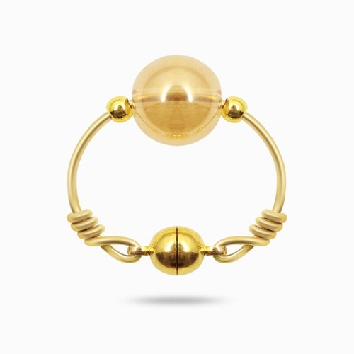 Gold magnet clit ring, Non piercing cliterous jewelry