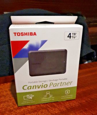 Toshiba Canvio Partner 4TB Portable 2.5   Externe Festplatte, USB 3.2