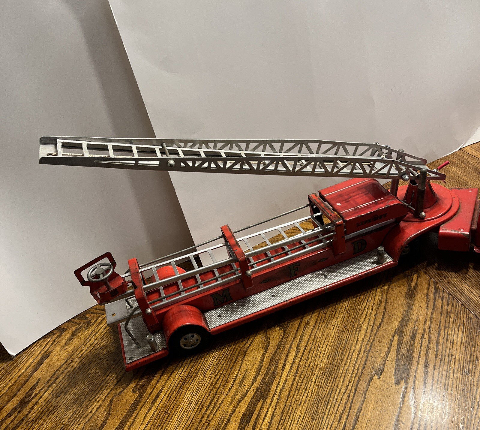 Fire Engine Mfd Vintage 1954 Tonka Toys MFD Arial Ladder Fire Truck No 5 Pressed Steel ...
