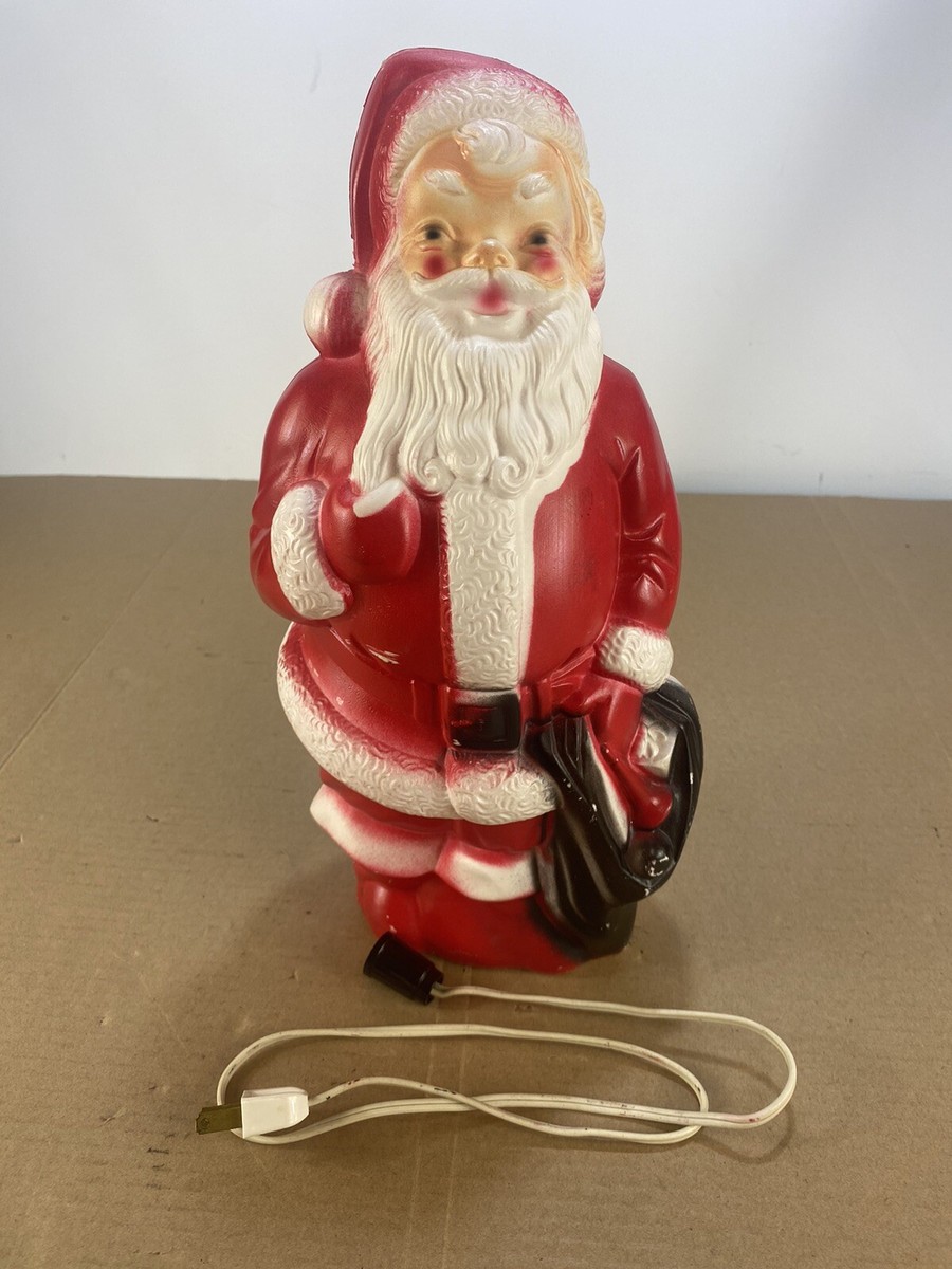 Vintage 50s 60s Christmas Santa Claus Blow Mold Empire Plastic