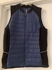 Lucy Puffer Vest Women's Blue & Black Full Zip Yoga Activewear Hiking-m