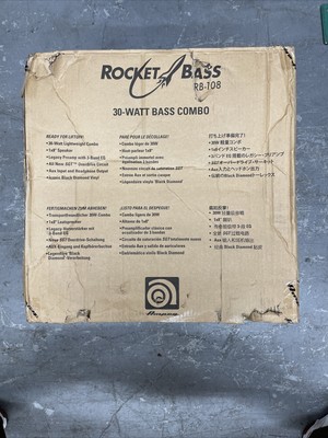 Ampeg Ampeg Rocket Bass RB-108 1x8 30W Bass Combo Amp Black and Silver - NIB!!