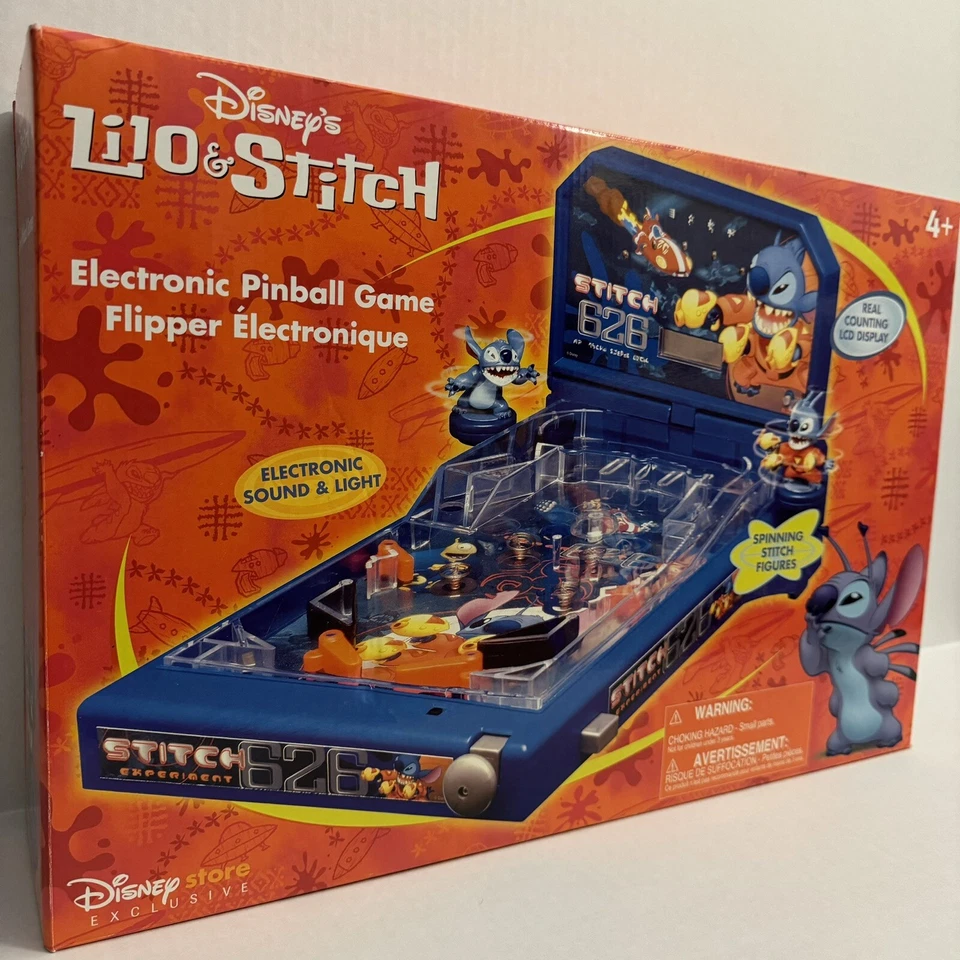 Juego de Pinball Electrónico Lilo & Stitch VINTAGE NUEVO EN CAJA EXCLUSIVO DE DISNEY STORE Foto 3 de 4
