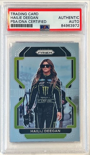 2022 Panini Prizm Racing NASCAR Hailie Deegan Signed Auto Card #32 PSA/DNA