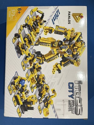 PANLOS 573-teiliges Roboter-Bauspielzeug 12-in-1 STEM Engineering Bausteine