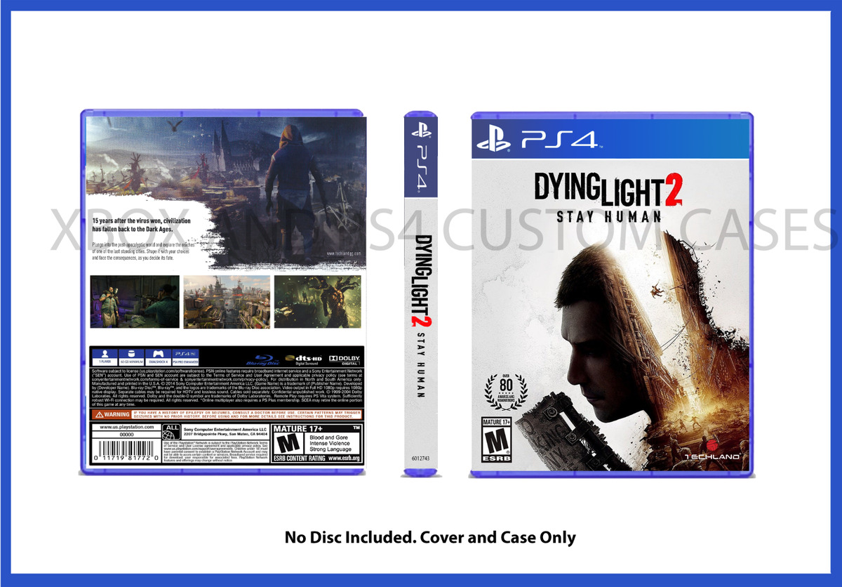 Dying Light - Sony PlayStation 4 PS4 - Empty Custom Replacement Case -  Custom Game Case