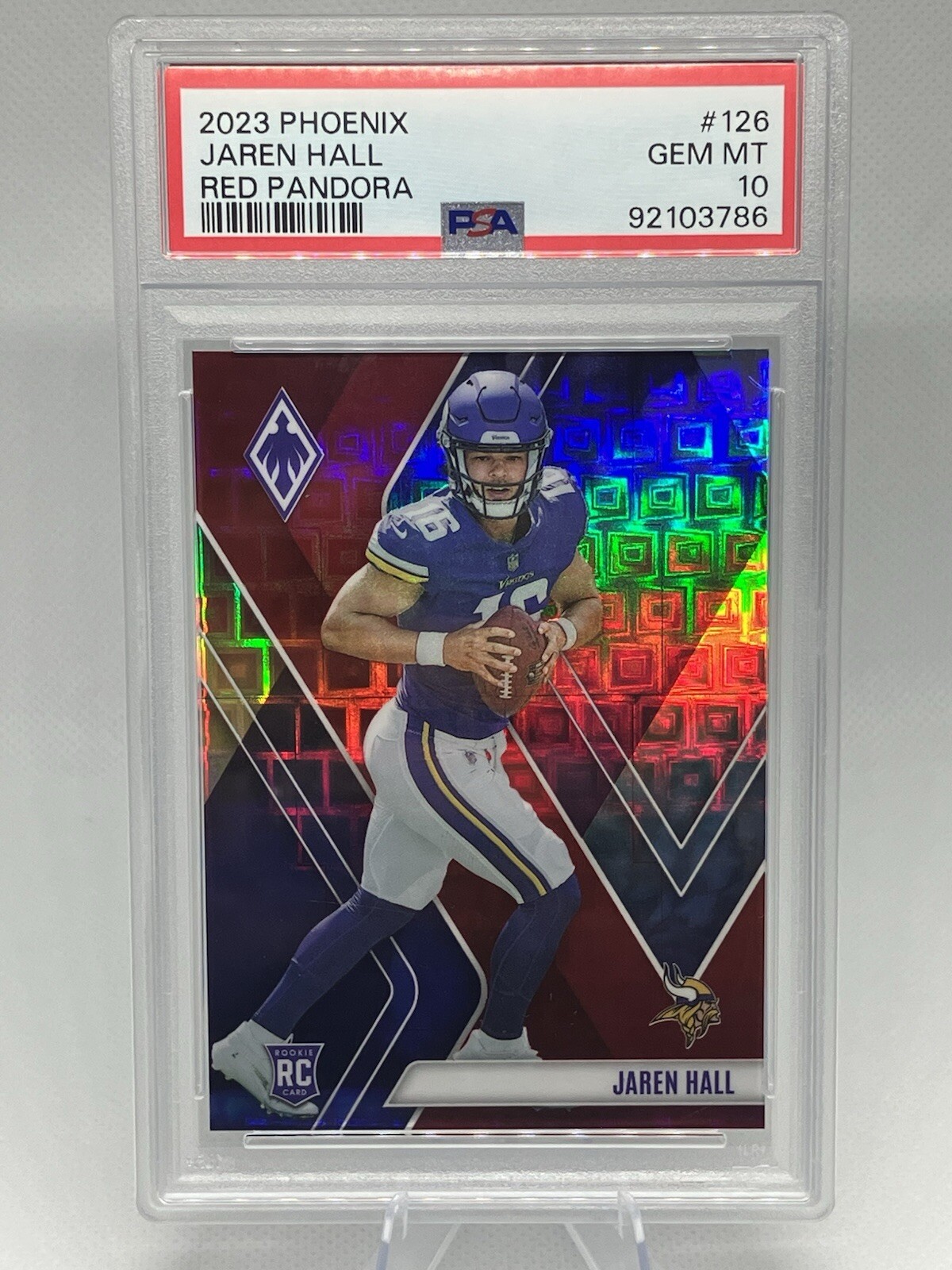 2023 Jaren Hall Phoenix RC Rookie Red Pandora /10 Card #126 PSA 10