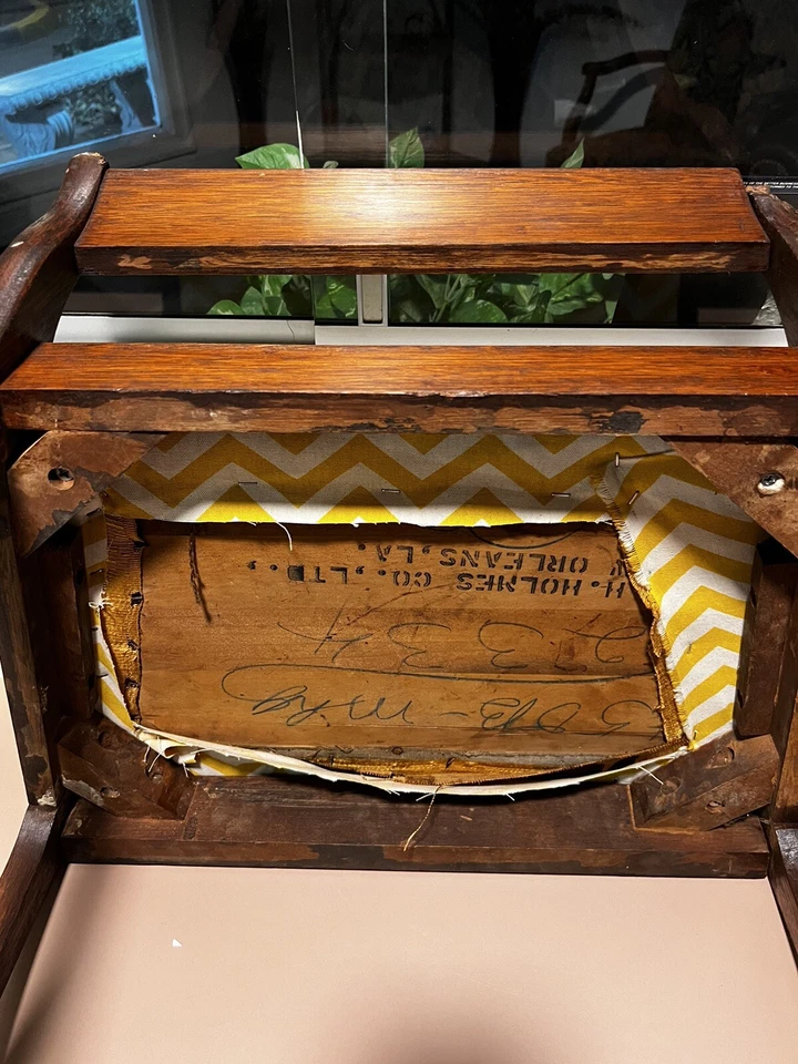 Vintage Art Deco Vanity Dressing DH Holmes Chair/Stool/Bench - Image 4 of 4