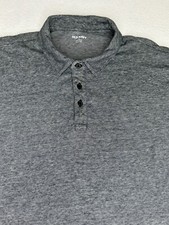 Old Navy Soft Washed Men's XL Polo Shirt Short Sleeve Gray Pinstriped Size XL