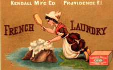 Kendall Mfg Co Providence RI French Laundry Soap Soapine Victorian Trade Card