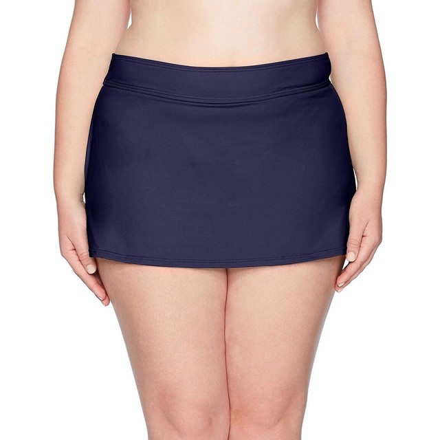navy swim skirt