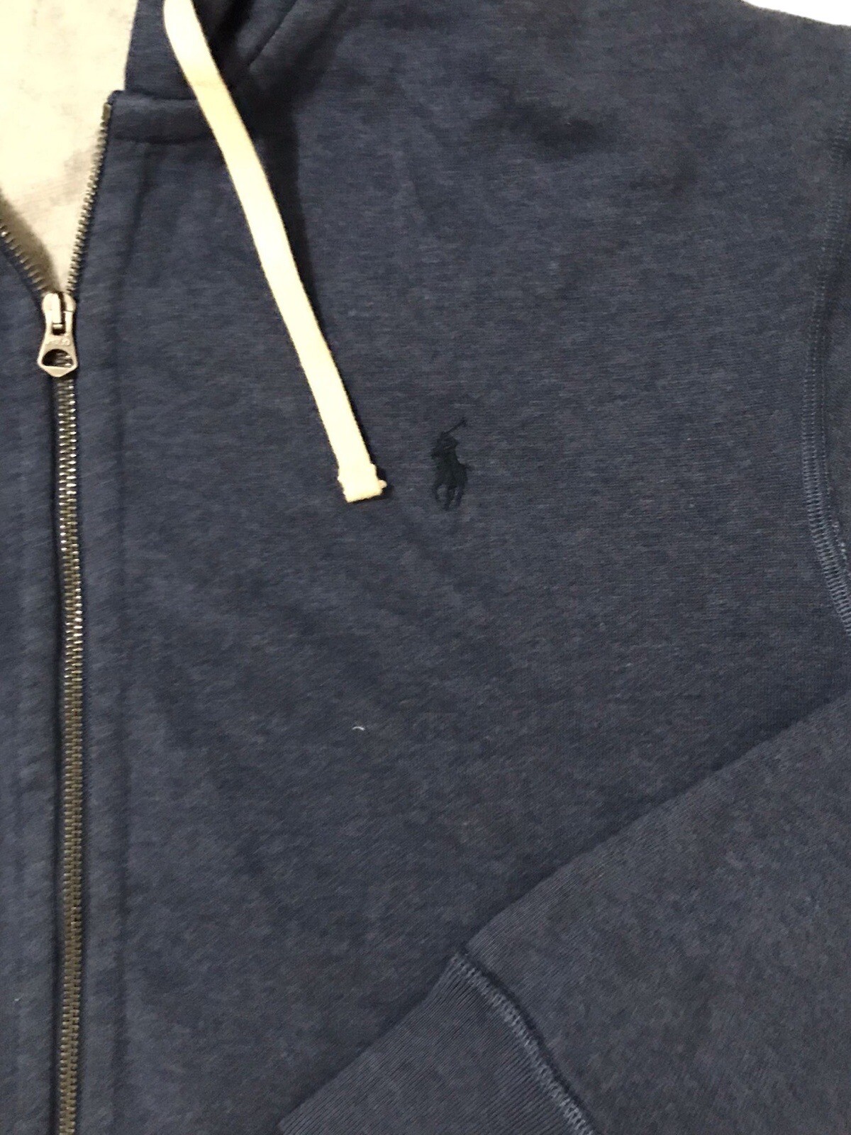 Polo Ralph Lauren giacca uomo XXL blu full zip cappuccio tasche felpa pony