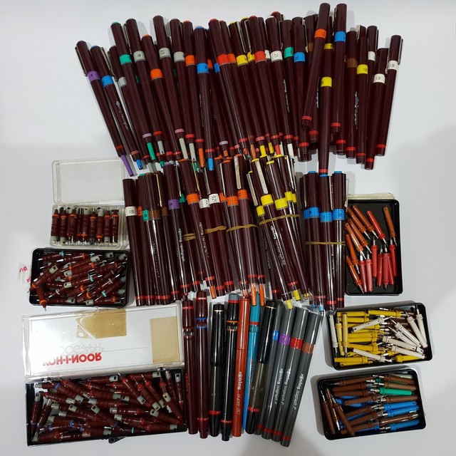 USED rOtring Rapidograph F / Isograph F / Micronorm Technical Pens