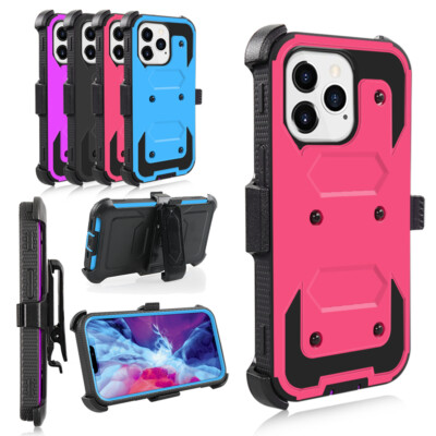 Case for iPhone 13 Mini 13 Pro 13 13 Pro Max Built in Screen Protector Kickstand