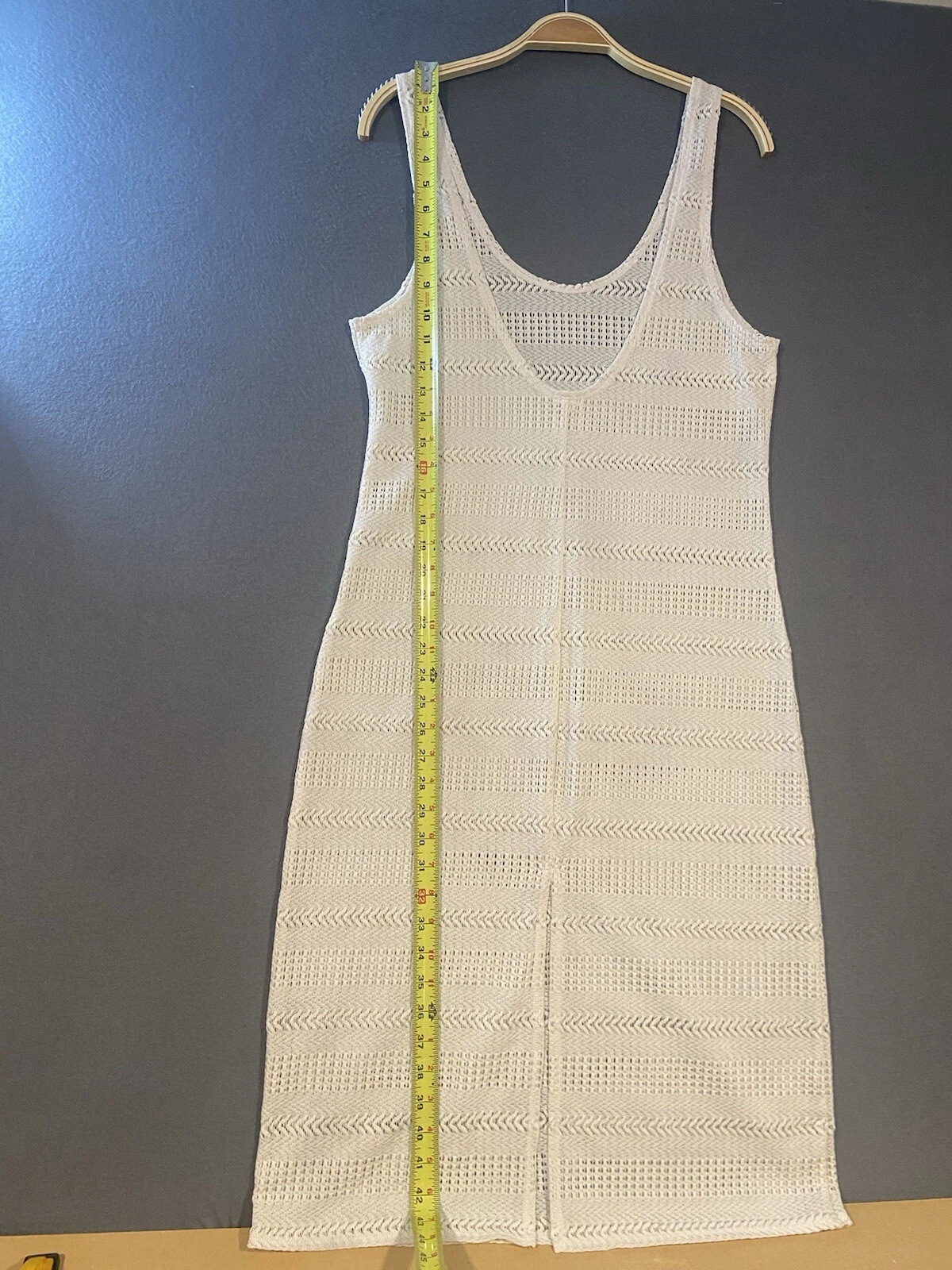 OFF WHITE Abito copricostume da bagno Shade & Shore bianco sporco donna maglione medio maxi vacanza