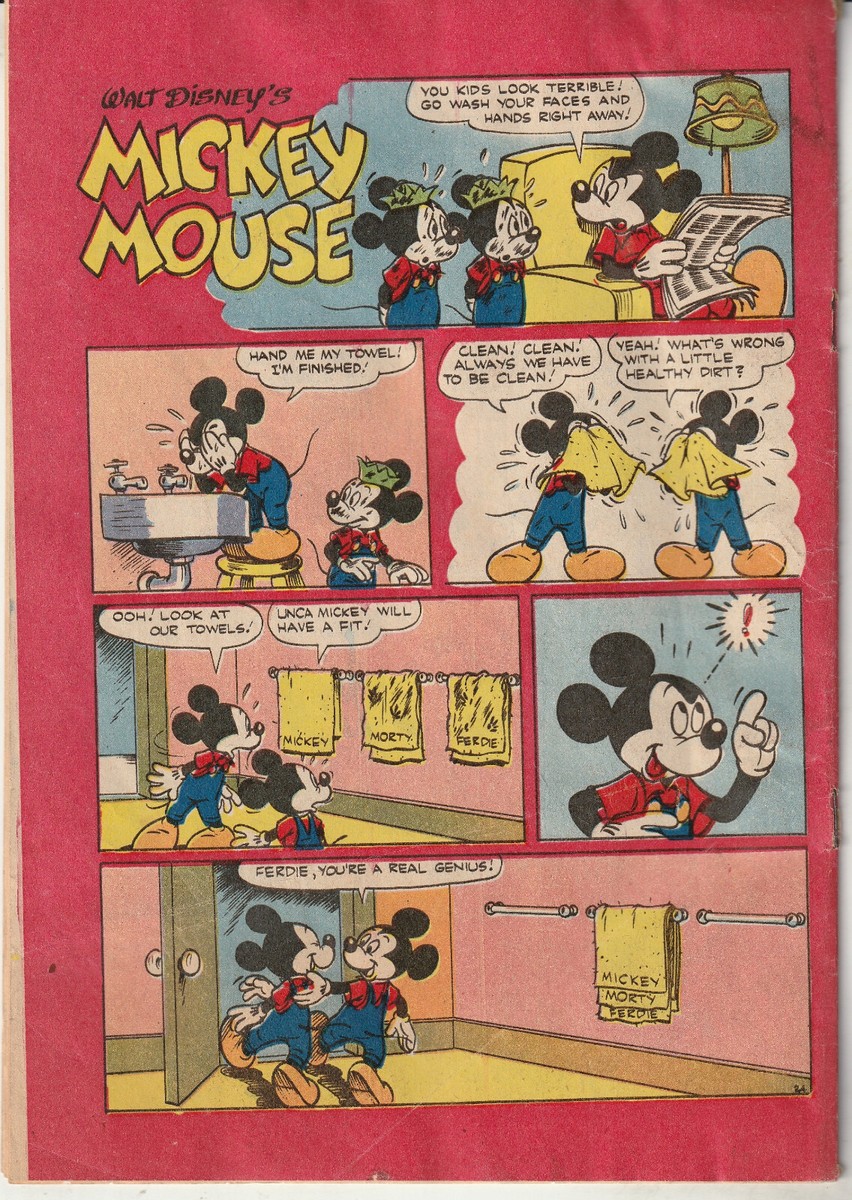 Vintage Australian Walt Disney's Comic Mickey Mouse M.M 24 - 1955
