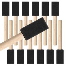 Poly Foam Paint Brushes, 12 Pack, 1 Inch Sponge Brushes for Painting, Paint