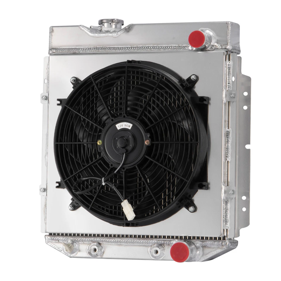 3Row Radiator+Shroud Fan For 1960-65 62 Ford Falcon/Ranchero/Comet 64-66 Mustang Foto 2 de 4