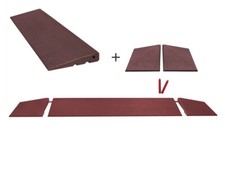 Bordsteinrampe Set mit Ecken 45/1000 Überfahrrampe Gummirampe Rollstuhlrampe