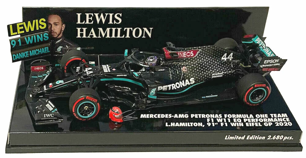 Minichamps 110220044 MERCEDES AMG PETRONAS HAMILTON SPAIN GP 2022 1/18