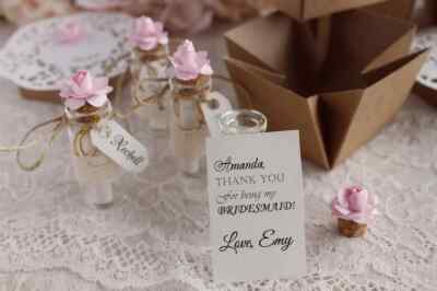 Personalised Post in a Bottle for Bridesmaids, Thank You Maid of Honour