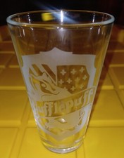 Harry Potter Hufflepuff etched pint glass