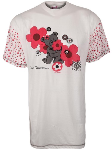 Camisón Camisón Mujeres Algodón Damas Manga Corta Estampado Camisón Ropa de dormir - Imagen 53 de 59