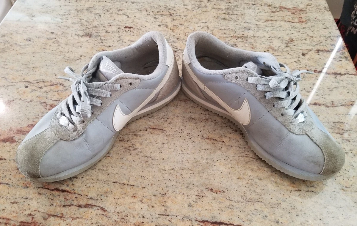 Delegatie Kliniek gemakkelijk te kwetsen NIKE CLASSIC CORTEZ GREY/WHITE LEATHER/SUEDE MENS SIZE 8.5US SNEAKERS | eBay