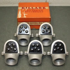 (5) Hubbell Killark Service Entrance Weather Head FB-755, 1-1/2" Conduit