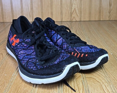 Size 8.5 Under Armour Threadborne Fortis 3 Black / Bayou Blue Mens