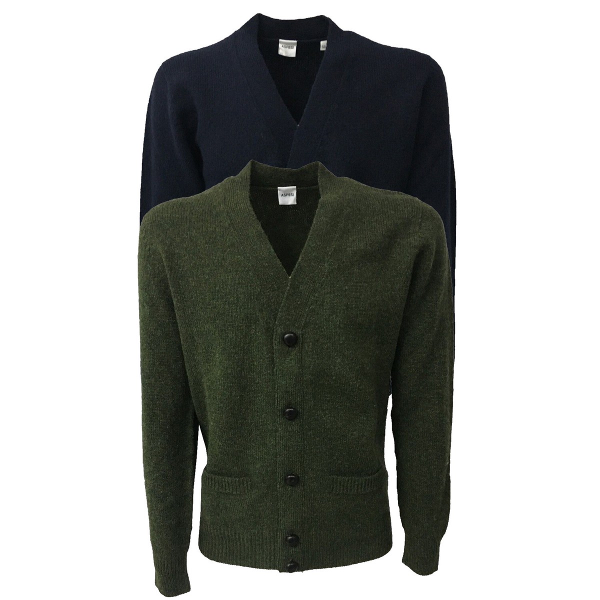Cardigan Uomo In Puro Cotone Extrafine - Maglia Punto Spillo, Chiusura Bottoni, Maniche Lunghe, Made In Italy, Taglia M (44/46)
