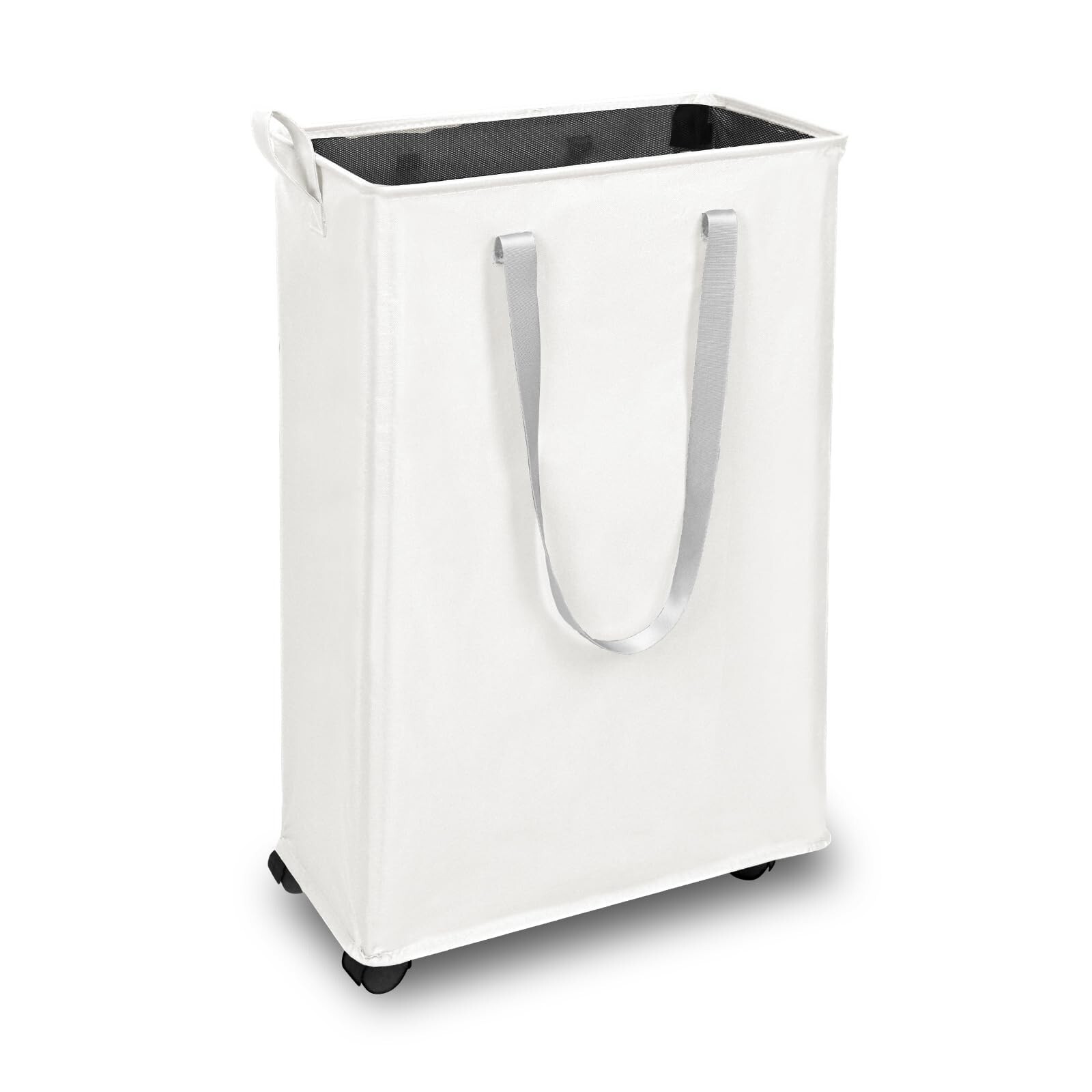 Laundry Basket with Wheels,Slim Rolling Laundry Hamper for Clothes,70L Collap...