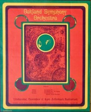 OAKLAND SYMPHONY ORCHESTRA Oakland 1971 concert poster 17x21 NM