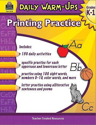 Printing Practice Grades K-1 (Teacher Created Resources - TCR Staff - PBK New