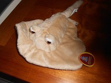calplush tan white sea life ocean 14" plush nwt new
