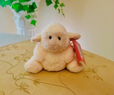 RUSS BERRIE LUV PETS PHLUFFLES WHITE BABY LAMB Soft Plush 4" SUPER RARE VTG NWT
